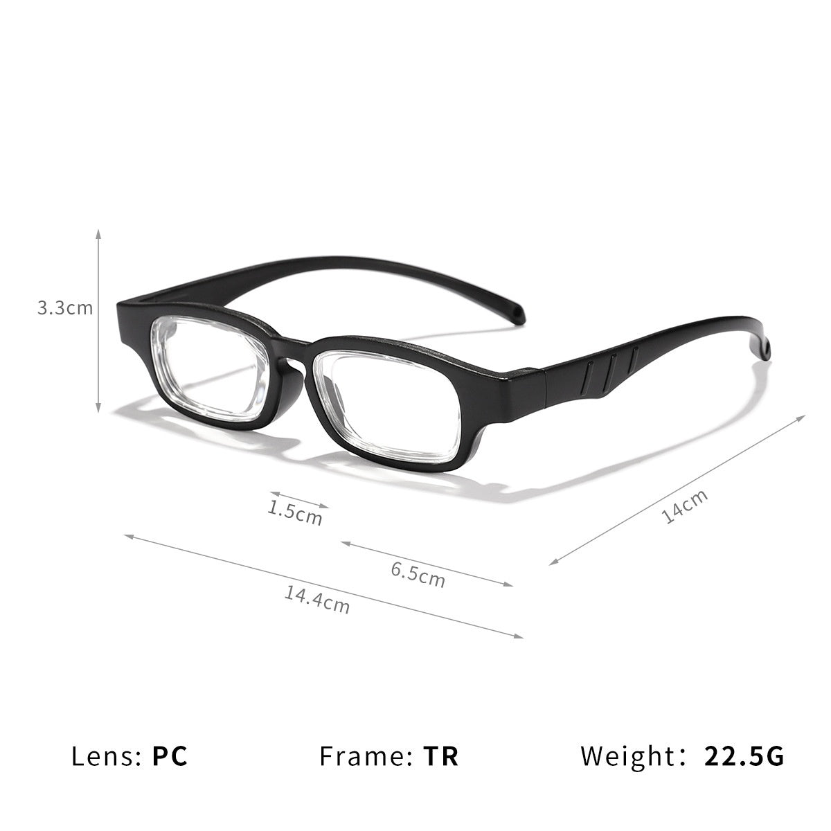 Rotatable Focus-adjustable 50 To 400 Diopters Blue-light-blocking Reading Glasses For Seniors