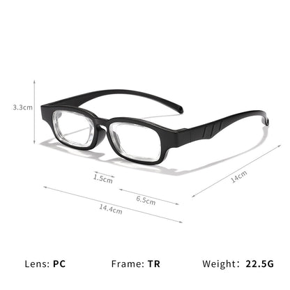 Rotatable Focus-adjustable 50 To 400 Diopters Blue-light-blocking Reading Glasses For Seniors
