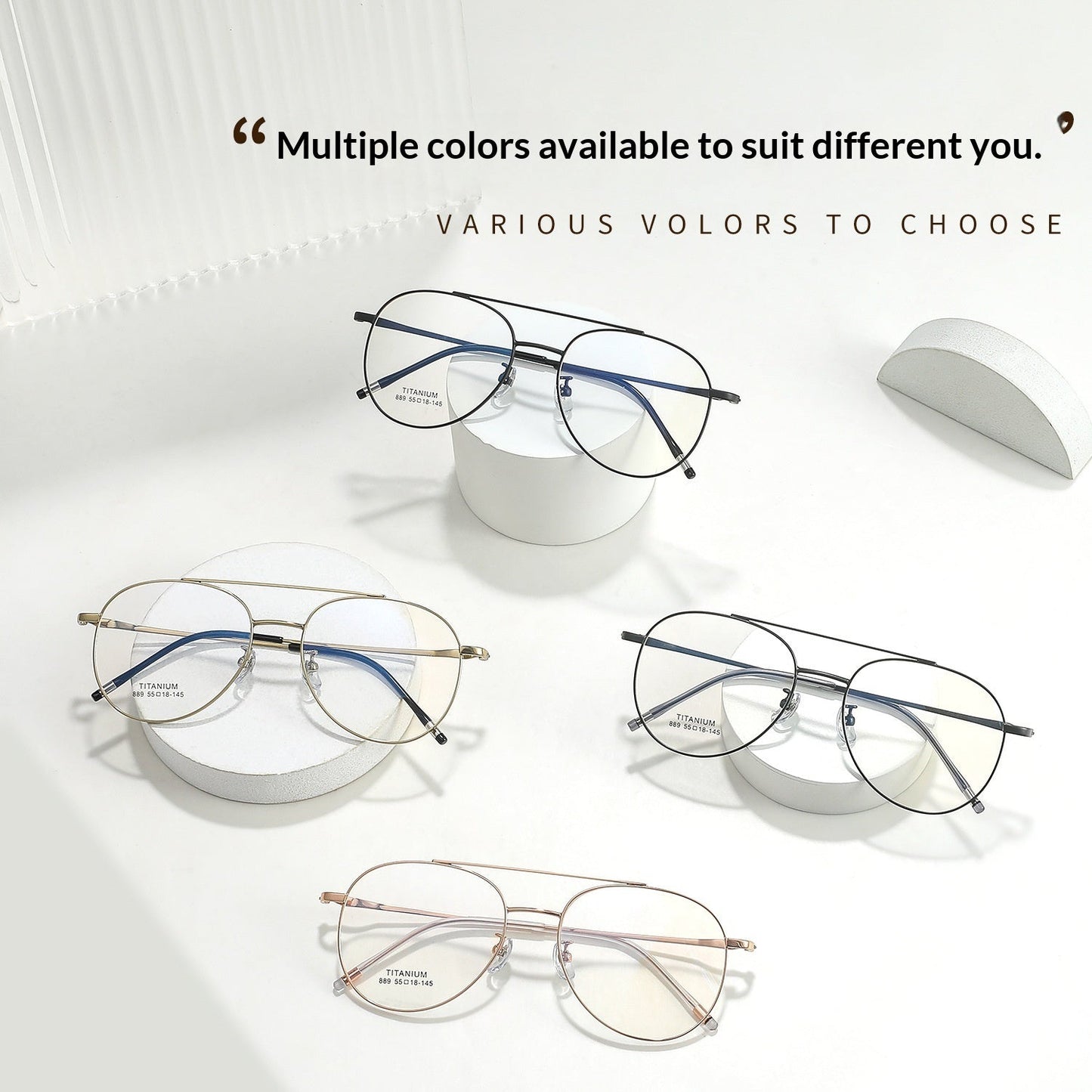 Retro Titanium-frame Fashion Glasses