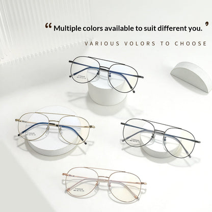 Retro Titanium-frame Fashion Glasses