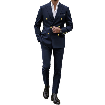 Mens Flat-lapel Suit Set