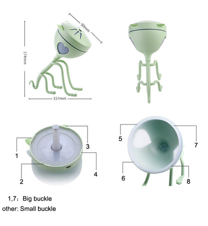 150ml Cat Ultrasonic Humidifier & LED Aromatherapy Diffuser