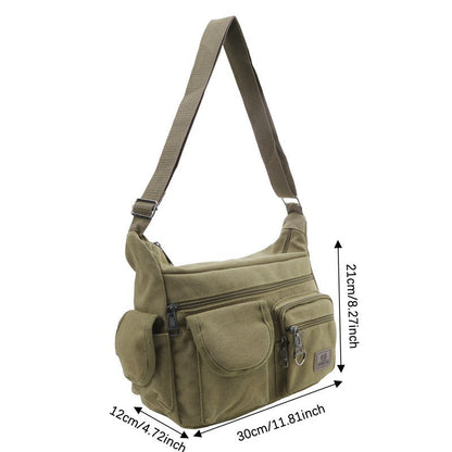 Simple Canvas Bag Large-capacity Crossbody Shoulder Bag
