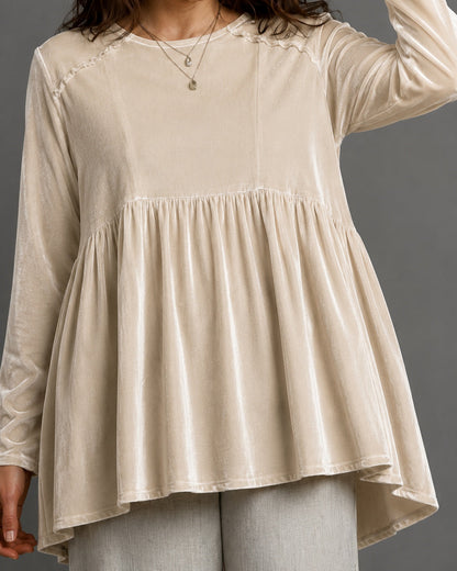 Long-sleeve T-shirt Womens Loose-fitting Top