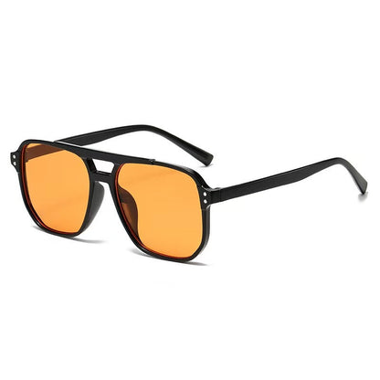 Square Double-bridge Fashionable Sunglasses