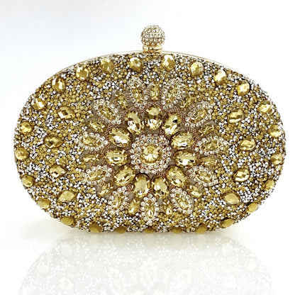 European And American Womens Evening Clutch Diamond-embellished Bag