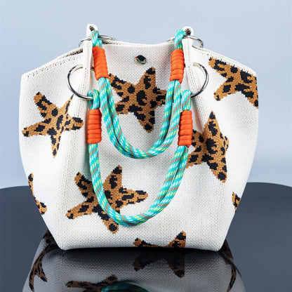 Knitted Tote Bag Commuter-friendly Handbag Simple Style