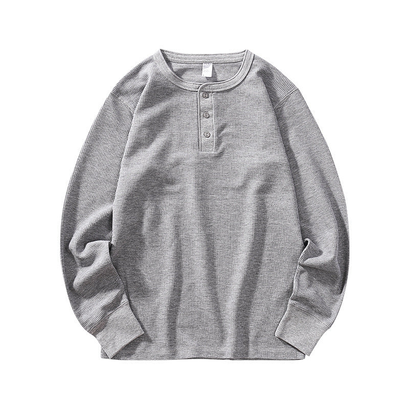 Mens Loose-fit Casual Comfortable Versatile Long-sleeve Crew Neck