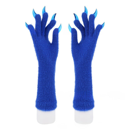 Halloween Silicone Meat Mat Long Gloves