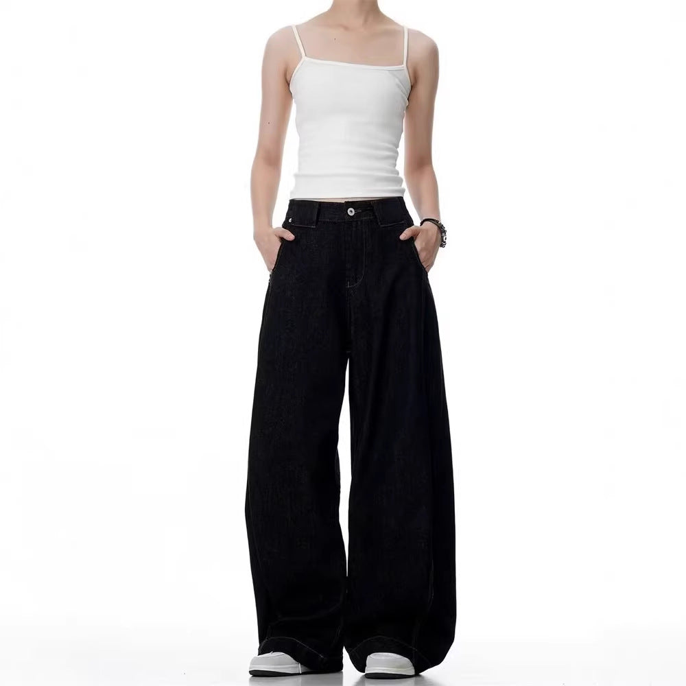 Trendy Solid-color Bootcut Jeans Relaxed Fit For Spring And Autumn