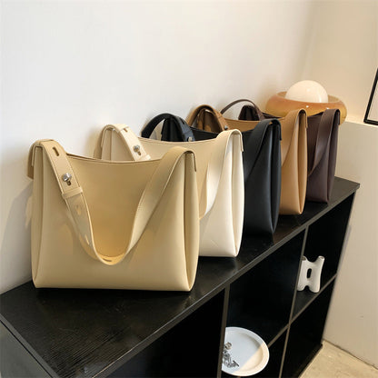 Womens Large-capacity Soft-leather Shoulder Bag