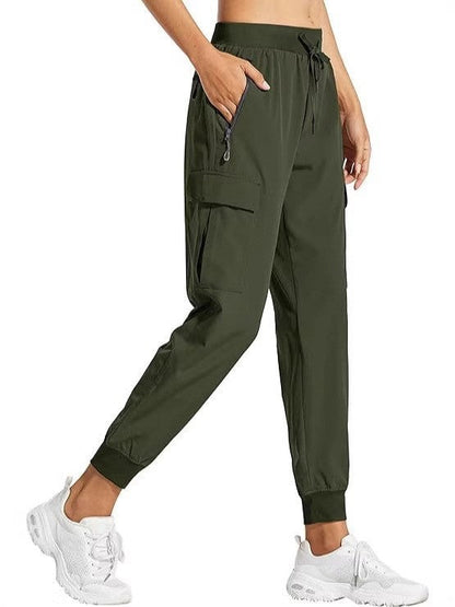Multi Pocket Drawstring Tactical Cargo Joggers Men Outdoor Hiking Training Casual Pants