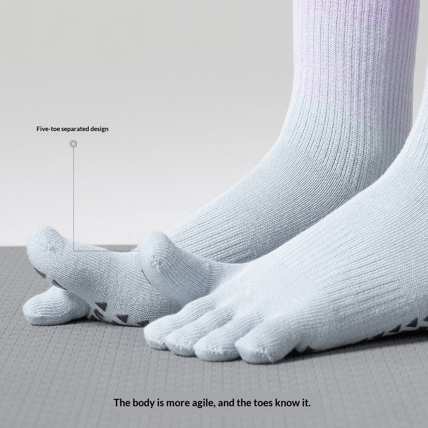 Five-finger Yoga Socks For Women Non-slip For Pilates