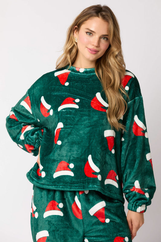 Women's Santa Flannel Pajama Set