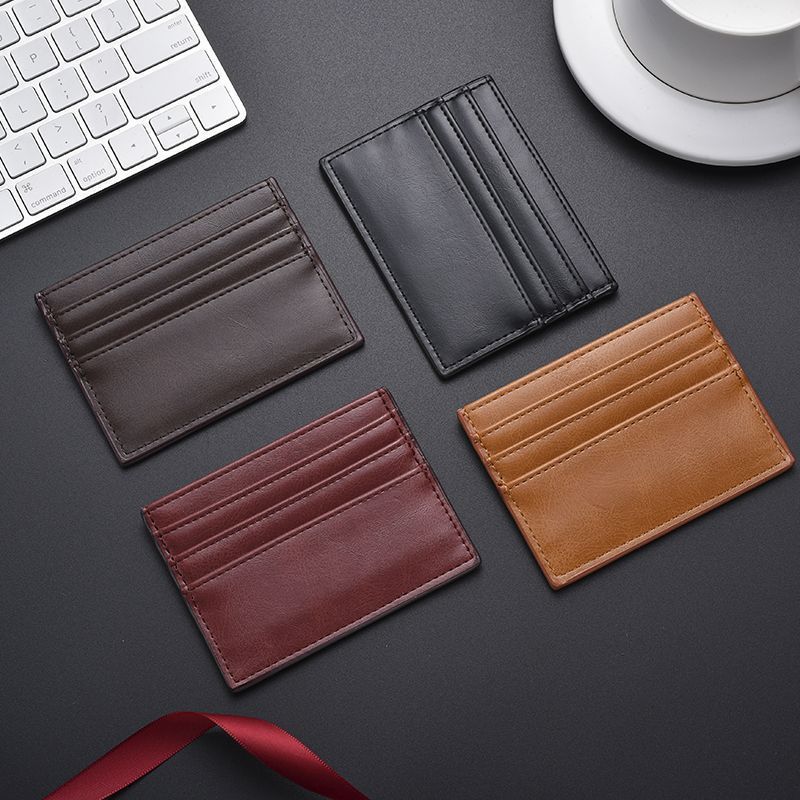 Sleek Ultra-thin Leather Card Holder