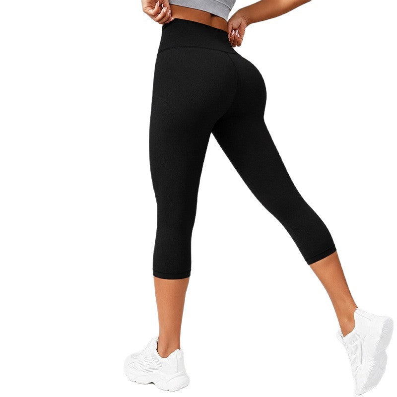 Womens Tight-fitting Shaping Capri Cycling Pants