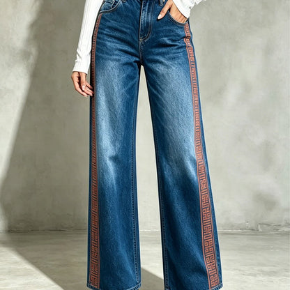 Direct-Injected Real Denim European And American Straight-Leg Pants