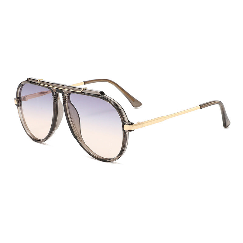 3654 Metal Double-Bridge Aviator Sunglasses Cross-Border E-Commerce Foreign Trade Amazon Fashion Uv400 Unisex