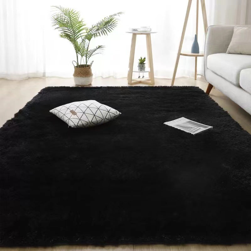Silk Hair Tie-dyed Carpet Hair Plush Living Room Bedroom And Household