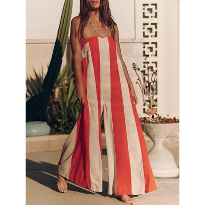 Fashion Top Wide-leg Pants Jumpsuit Women
