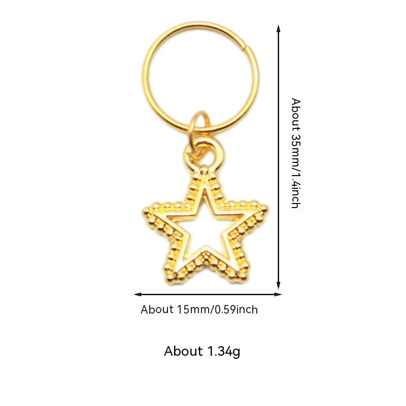 XINGX Lightning Shell Hair Ring with Small Pendant