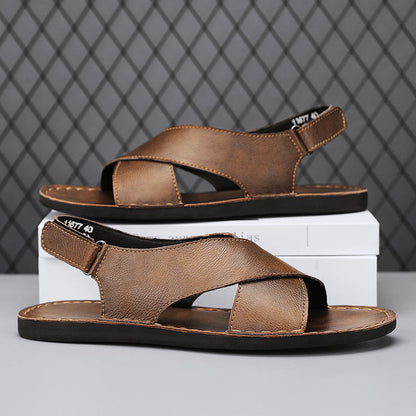 Cross-border Plus-size Foreign Trade Hand-sewn Sole Sandals