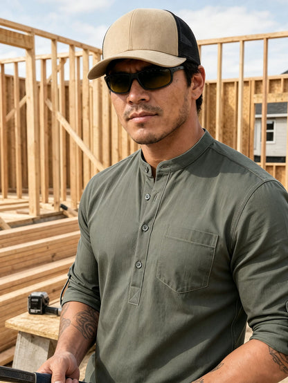 Tough Cotton Mid-Sleeve Work Shirt  Rugged, Breathable & Job-Site Ready