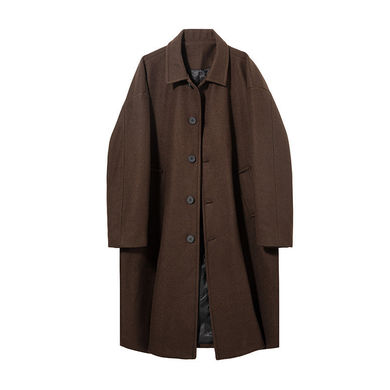 AutumnWinter Double-Faced Wool Coat Mens Mid-Length Style