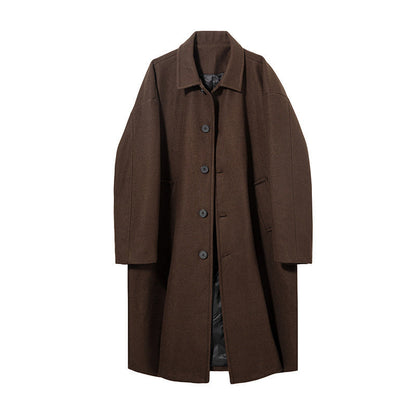 AutumnWinter Double-Faced Wool Coat Mens Mid-Length Style