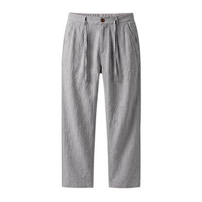Loose-fit Mens Casual Straight-leg Trousers