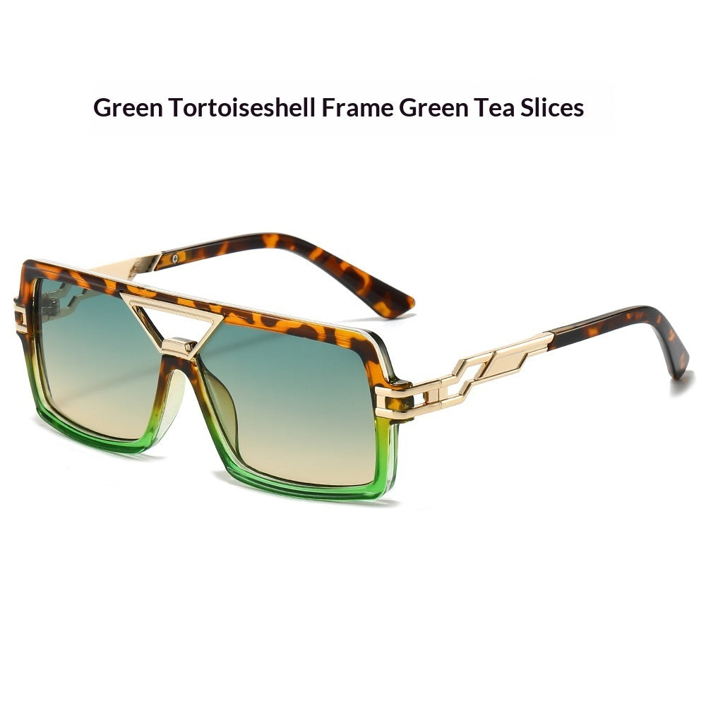 New European And American-style Color-block Sunglasses For Women