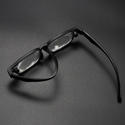 Rotatable Focus-adjustable 50 To 400 Diopters Blue-light-blocking Reading Glasses For Seniors