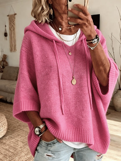 New Knitted Hooded Drawstring Sweater Sweatshirt Knit Outerwear For European And American Women For Amazon Independent Site 2026