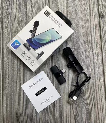 Collar Clip Microphone Outdoor Video Recording Wireless Microphone
