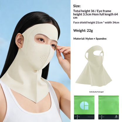 Summer Ice Silk Sun-Protective Face Mask For Women
