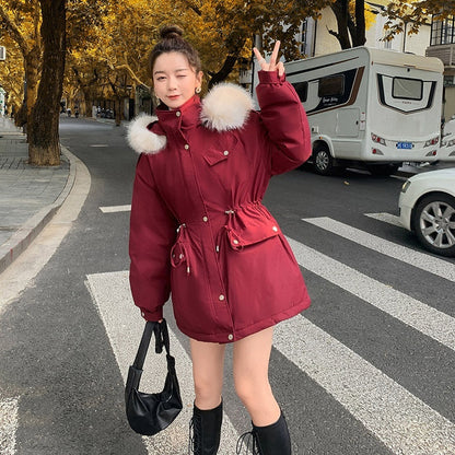 Womens Stylish Casual Loose-fitting Cotton-padded Coat