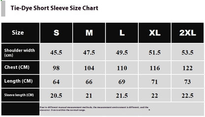 Women's Tie-dyed Printed Short Sleeve