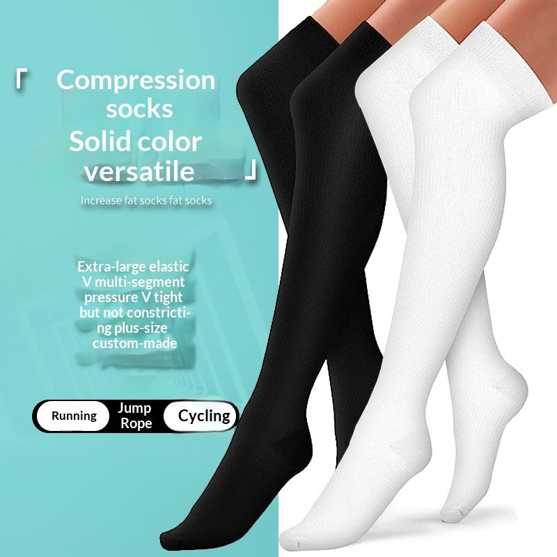 Extended-length Over-the-knee Socks Athletic Compression Stockings High-top Non-slip Leg Guards