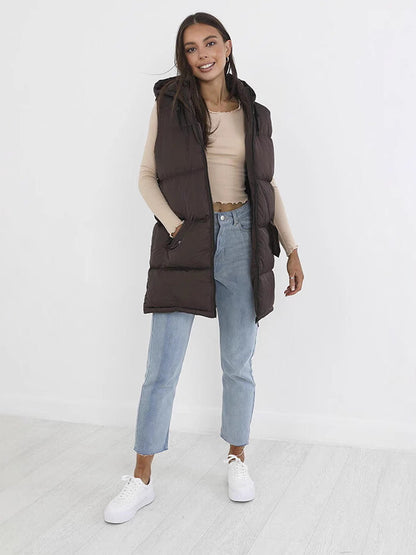 Thick Hooded Thigh Long Winter Warm-keeping Cotton Clothing Women