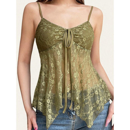 Womens Mesh Fitted Camisole Top