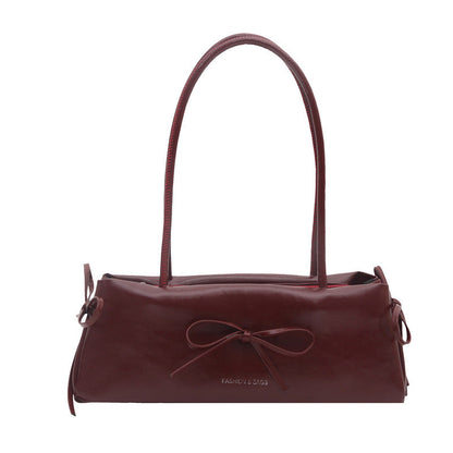 Casual And Stylish Large-capacity Shoulder Bag With A Bow Detail