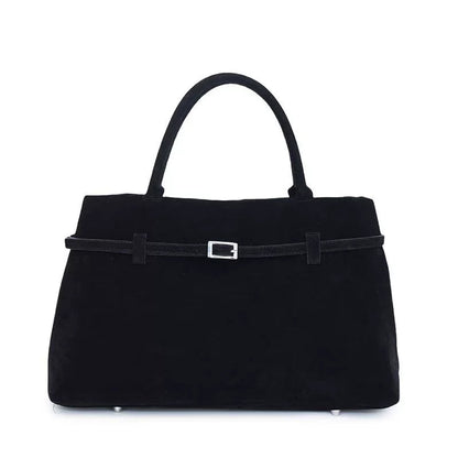 Hot Sale Decorative Design Solid Faux Suede Handbag Large Capacity Casual Tote Bags For Women Tote Design Portable Shoulder Bag