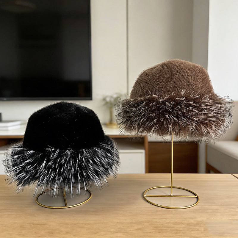 Winter And Autumn Plush Mongolian Hat With Multi-color Brim And Fisherman Style Hat For Outdoor Travel And Warmth Preservation Winter Protection Fleece Hat