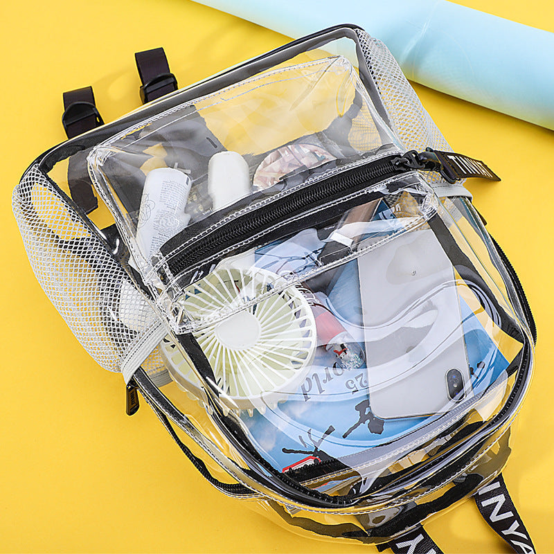 Large Capacity PVC Transparent Backpack Fashion Women Waterproof