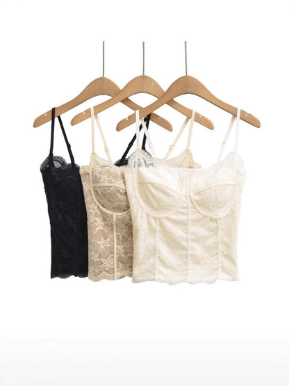 Womens Slim-fit Camisole With Built-in Padding Sheer And Alluring Base Top