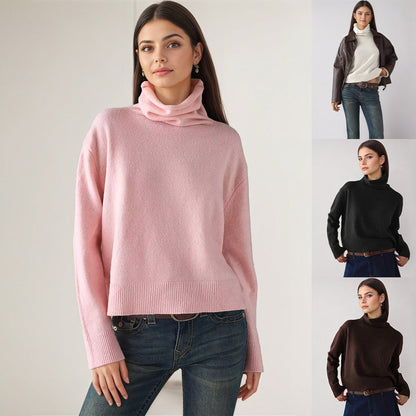 Womens Turtleneck Knitted Bottoming Sweater
