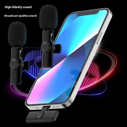 Collar Clip Microphone Outdoor Video Recording Wireless Microphone