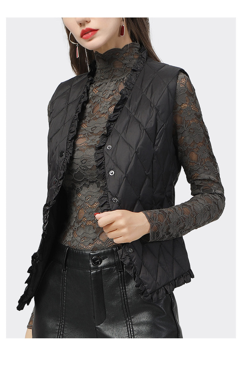 Womens Slim-fit Lightweight Down Vest