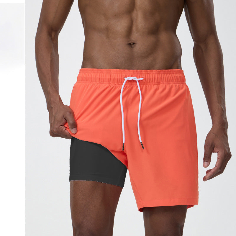 European And American Men's Sports Shorts, Outdoor Running Pants, Men's Fitness Training Pants, Moisture-Absorbent, Quick-Drying Loose Shorts