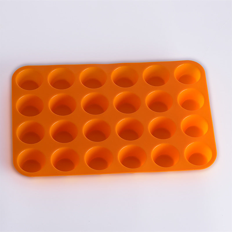 24 holes with round silicone cake mold